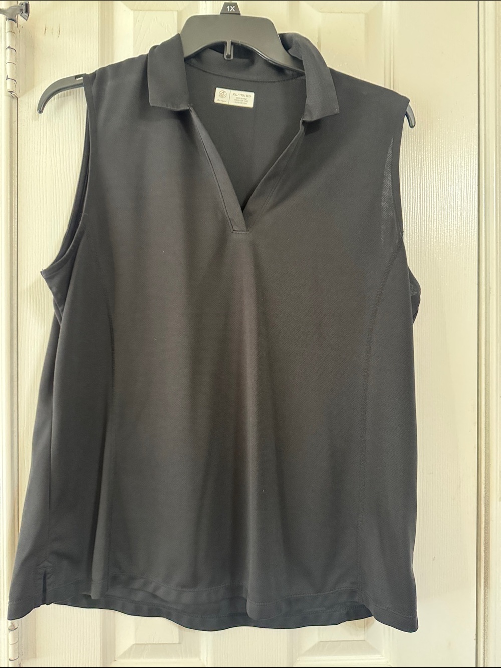 Hogan Black Sleeveless Polo Tank Top